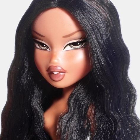 Makeup Bratz, Bratz Doll Makeup, Black Bratz Doll, Bratz Doll Outfits, Girls Doll, Brat Doll, Bratz Girls, Bratz Inspired Outfits, Doll Aesthetic