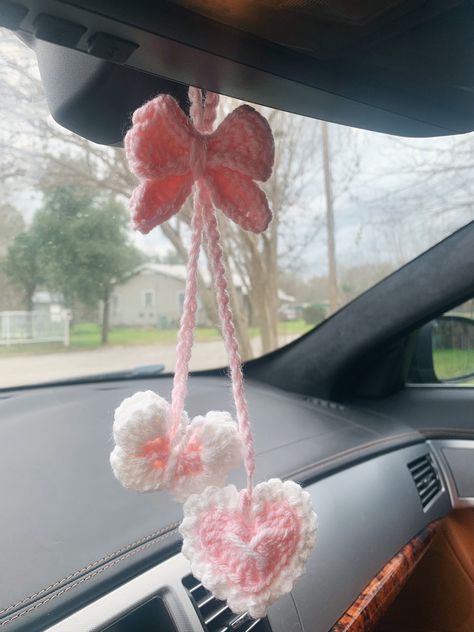 Cute butterfly car hanger!  Use code: LOCAL20 for LOCAL pickup ONLY!  * Please give me about 2-3 days to ship out!   * Care instructions will be with package. 📦 Crochet Space, Butterfly Tutorial, Crochet Car, Crochet Business, Crochet Butterfly, Crochet Design Pattern, Crochet Clothing And Accessories, Kawaii Crochet, Crochet Decoration