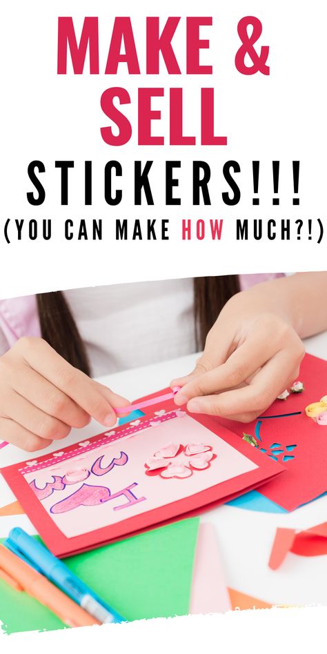 Make Money With Cricut, Stickers To Sell, Sell Stickers, Part Time Work, Make Stickers, Homemade Stickers, Etsy Stickers, How To Make Stickers, Sticker Maker