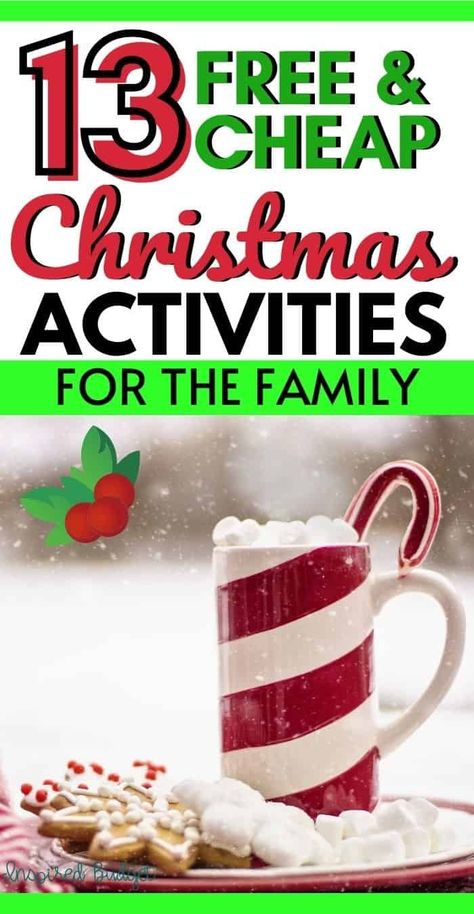 Do you want to do some budget friendly activities with your family over Christmas break? Here are 13 free and cheap ideas that won't break the bank. #cheapactivitieswithkids #freeactivitieswithkids #christmasactivitieswithkids #christmasfamilyactivities #budgetfriendlyactivities Cheap Christmas Activities, Cheap Christmas Treats, Family Christmas Activities, Budget Friendly Christmas Gifts, Money Envelope System, Frugal Meal Planning, Dollar Store Christmas Decor, Budget Christmas, Christmas Activities For Families