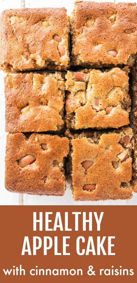 Healthy Apple Slices Recipes, Apple Cinnamon Bars Healthy, Healthy Oat Apple Cake, Healthy Apple Coffee Cake Recipes, No Sugar Recipes Clean Eating, Healthy Apple Sauce Cake, Applesauce Cake Healthy, Healthy Apple Coffee Cake, Grated Apple Recipes