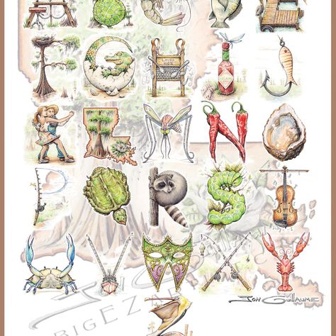 Cajun Alphabet, Two Da Bayou, Cajun Decor, Cajun Party, Cajun Kitchen, Swamp Theme, Louisiana Decor, Born On The Bayou, Louisiana Cajun