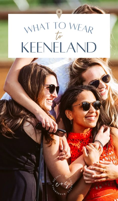 How to spend the perfect day at Keeneland. Head to the tailgating area on The Hill around 9 AM and start prepping the tent, tables, and chairs for tailgating. Drinks and snacks flowing continuously until around 1, when the crowd starts to flow into the Keeneland Paddock. Grab our grandstand seats for $10 apiece, grab a Woodford and Sprite- and settle in to enjoy the races. Find this Kentucky travel guide and other USA Road trips on our blog! What to wear to Keeneland during the spring and fall. Fall Horse Race Outfit, Keeneland Outfit Fall, Tailgating Drinks, Horse Race Outfit, Usa Road Trips, Kentucky Vacation, Fall Tailgating, Horse Racing Track, Track Outfits