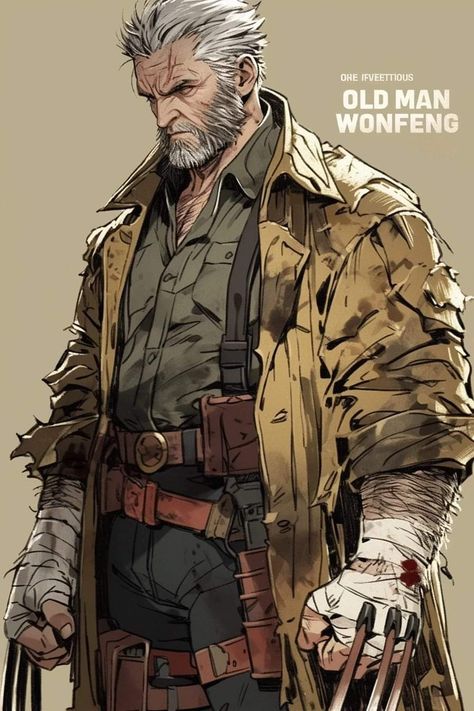 Old Man Logan Art, Claws Concept Art, Old Man Logan Comic, Character Design Styles, Cable Deadpool, Wolverine Animal, Bucky Barnes Fanart, Wolverine Claws, Marvel Cartoon