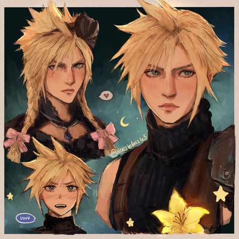 ⋆*✩⑅*Gabby🐀⋆*✩⑅* on X: "Cloud is so pretty 😍 #FF7 #CloudStrife https://t.co/kotaGKGX4R" / X Cloud Fanart Ff7, Cloti Fanart, Cloud Ff7 Fan Art, Cloud Final Fantasy Art, Ff Cloud, Cloud Strife Gif, Cloud Strife Pfp, Cloti Ff7, Final Fantasy Fanart