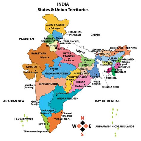 Detailed Map of India. A Detailed Map of India with all states, names and bounda , #AD, #India, #Map, #Detailed, #boundaries, #names #ad Indian Map, Map Images, Map Of India, India For Kids, Gangtok, Asia Map, India Images, Shillong, Geography Lessons