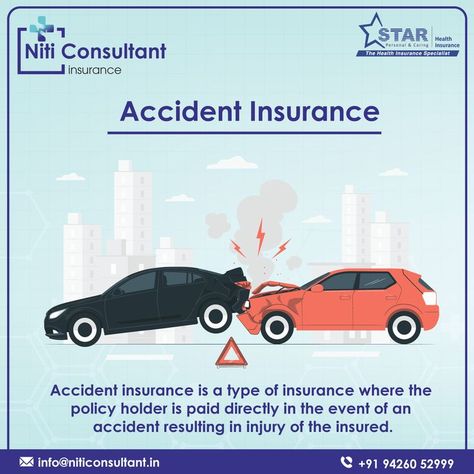 Accident Care Individual Insurance Policy For Unforeseen Emergencies... With #NitiConsultant & #StarHealthInsurance Personal #AccidentInsurance designed for you. 📱 Call Us : 9426052999 💬 Whatsapp us : https://api.whatsapp.com/send?phone=919426052999 📧 Email us : info@niticonsultant.in 🌐 Website : https://niticonsultant.com/ Accident Insurance, Insurance Policy, Creative Ads, Health Insurance, Post Design, Insurance, Quick Saves, Design