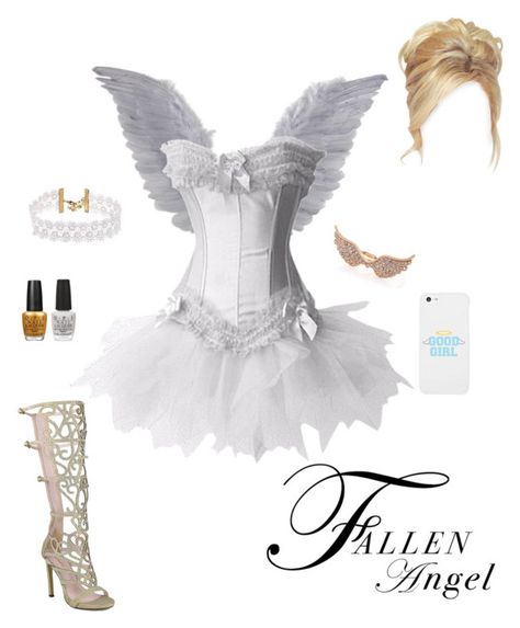 "Fallen Angel - Light" by briony-jae ❤ liked on Polyvore featuring LG, OPI and ASOS Angel Halloween Costume, Angel Halloween, Angel Halloween Costumes, Angel Light, Light Angel, Angel Costume, Halloween Costume Outfits, Fashion Group, Costume Outfits