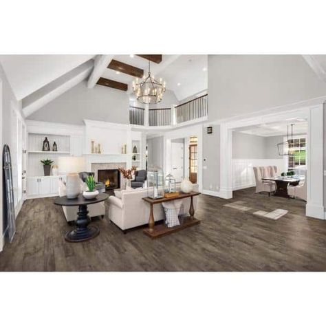 Condo Flooring, Vista House, House Ceiling, French Oak Flooring, Fall City, Oak Laminate Flooring, Build House, Wooden Porch, Floor Trim