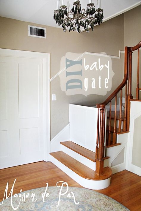 Banister Baby Gate, Dog Gates For Stairs, Baby Gate For Stairs, Diy Baby Gate, Stair Gate, Baby Gate, Baby Gates, Dog Gate, Baby Proofing