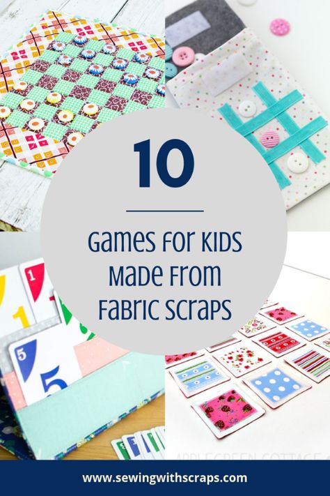 10 Games for Kids Made with Fabric Scraps – Sewing With Scraps Board Game Sewing Projects, Sewing Games Ideas, Sewing Games For Kids, Fabric Memory Game, Fabric Games To Make, Sewing Projects To Make For Kids, Diy Memory Game, Scrapbuster Projects, Sewing Machine Projects For Kids