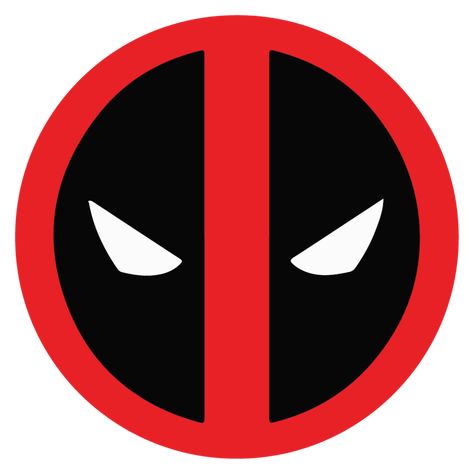 Deadpool Symbol, Deadpool Logo, Deadpool, Red, White, Black