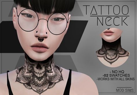 love 4 cc finds — mobsims4: Tattoo Neck  Permitted to random ... Sims 4 Body Modification, Sims 4 Alien Tattoo Cc, The Sims 4 Cc Neck Tattoo, Sims 4 Head Tattoo, Sims 4 Male Tattoos Neck, Sims4 Neck Tattoo, The Sims 4 Neck Tattoo, Sims 4 Cc Star Tattoo, Sims 4 Cctattoos