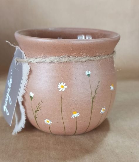 Creative Logo Design Art, Painting Glass Jars, Ceramic Cafe, Plant Pot Design, Diy Pottery Painting, Flower Pot Art, Painted Pots Diy, Flower Pot Design, Painted Clay Pots