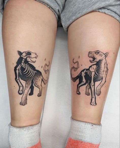 Tattoos That Mean Something, Wicked Tattoos, Skeleton Tattoos, Incredible Tattoos, Tattoo Style Drawings, Small Hand Tattoos, Knee Tattoo, Tattoo Illustration, Dog Tattoo