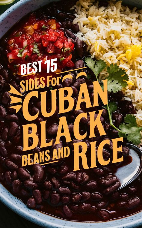 Elevate your Cuban black beans and rice with these delicious side dishes! 🍛🌶️ #CubanFood #Foodie Cuban Style Black Beans And Rice, Cuban Beans And Rice, Black Bean Quesadilla Recipes, Black Bean Empanadas, Cuban Black Beans And Rice, Cuban Rice And Beans, Black Bean Quesadilla, Black Bean Stew, Delicious Side Dishes