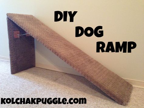 DIY DOG RAMP Diy Dog Ramp For Stairs, Diy Dog Ramp, Dog Ramp For Stairs, Dog Ramp Diy, Cheap Dog Houses, Dog Ramp For Bed, Dogs Diy Projects, Pet Ramp, Dog Diy