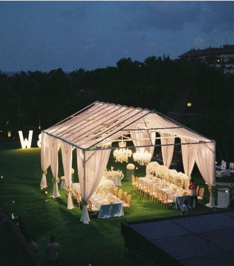 Beautiful Outdoor Wedding Tents Outdoor Tent Wedding, Small Backyard Wedding, Wedding Backyard Reception, Rustic Wedding Decorations, Backyard Reception, Wedding Decoration Ideas, Dream Wedding Decorations, Wedding Decor Ideas, Wedding Tent