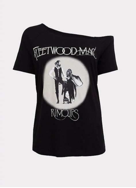 Fleetwood Mac Rumours, Fleetwood Mac Music, Fleetwood Mac Rumors, Off The Shoulder Tee, Closet Wishlist, Rumor Has It, Black Off Shoulder, Football Tees, Fleetwood Mac