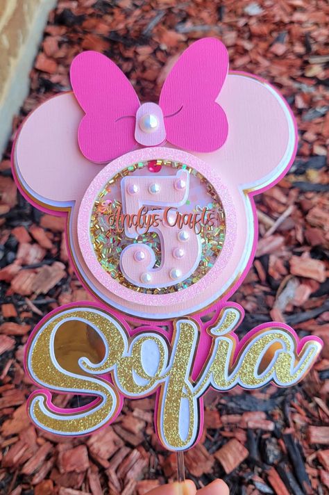 Shaker Cake Topper, Custom Graduation Caps, Graduation Caps, Graduation Cap, Cake Topper, Cake Toppers, Minnie Mouse, Unique Items, Etsy Seller