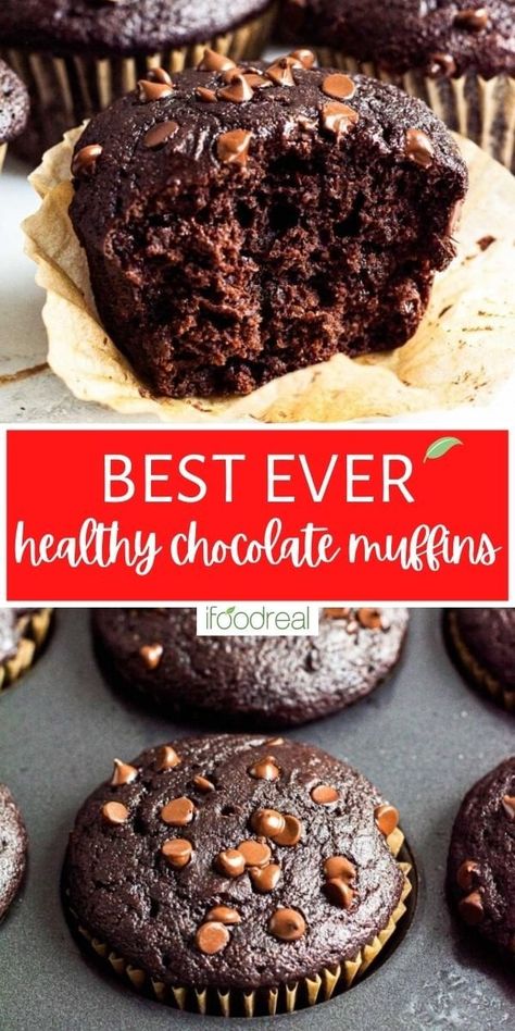 Whole Wheat Chocolate Muffins, Healthy Chocolate Chocolate Chip Muffins, Healthy Chocolate Oatmeal Muffins, Chocolate Protein Muffins For Kids, Healthier Chocolate Muffins, Chocolate Greek Yogurt Muffins, Almond Flour Chocolate Muffins, Healthy Chocolate Breakfast Muffins, Low Calorie Chocolate Muffins