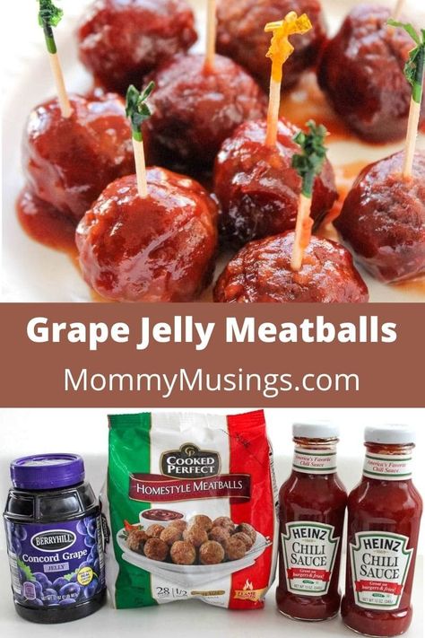 Party Meatballs Slow Cooker Meatballs Grape Jelly, Party Food Meatballs, Jelly Meatball Recipe, Grape Jelly Meatballs Recipe, Party Meatballs, Jelly Meatballs, Cocktail Meatballs, Grape Jelly Meatballs, Appetizer Meatballs