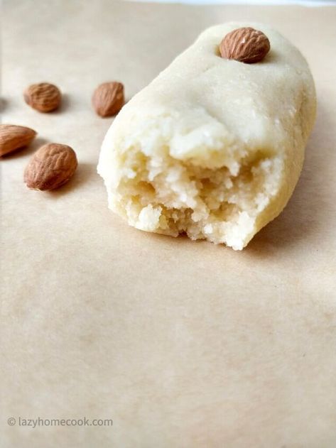 This easy 3-ingredient almond marzipan recipe is delicious and egg-free, making it suitable for vegan food lovers. The marzipan tastes nutty, sweet ( but not too sweet) and the texture reminds me somewhat of that of cookie dough. It should come as no surprise that marzipan is one of my favorite holiday sweets! During the holidays, especially in December, Dutch supermarkets are filled with delicious marzipans of all shapes and colors. I had always bought my marzipan in the supermark… Marshmallow Fluff Fruit Dip, Almond Marzipan, Chocolate Pumpkin Muffins, Marzipan Recipe, Mini Cinnamon Rolls, Homemade Truffles, Holiday Sweets, Christmas Recipes Appetizers, Candy Recipes Homemade