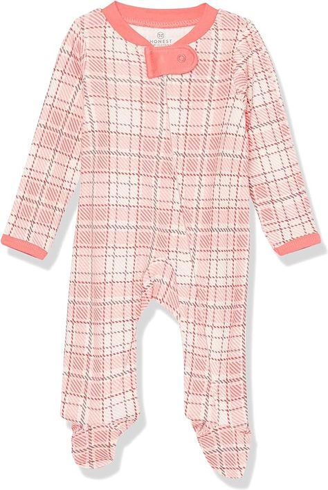 Amazon.com: HonestBaby Sleep and Play Footed Pajamas One-Piece Sleeper Jumpsuit Zip-Front Pjs 100% Organic Cotton for Baby Girls: Clothing, Shoes & Jewelry Newborn Prep, Babysitter Gifts, Baby Girl Sleepers, Baby Pjs, Blanket Sleeper, Footed Pajamas, Baby Sleepers, Cool Baby, Girls Pajamas