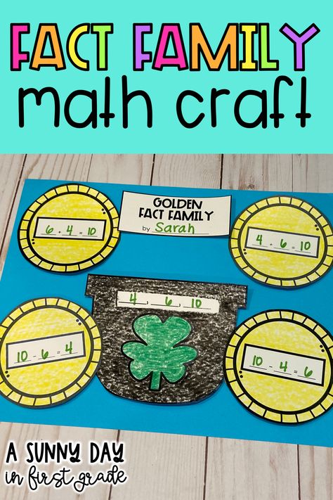 Math Crafts, Fact Families, Family Crafts, Pot Of Gold, Math Ideas, Having A Blast, Simple Way, St Patricks Day, 10 Things