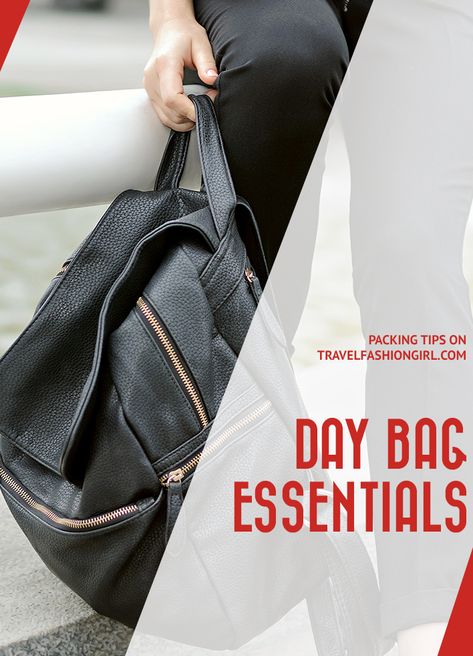 what-to-pack-in-your-day-bag Day Bags For Travel, Travel Day Bag, Grad Trip, Africa Trip, Travel Fashion Girl, Packing Ideas, Laptop Travel, Packing Lists, Travel Pack