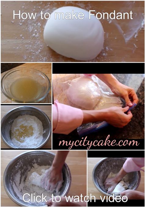 How to make fondant How To Make Cake Fondant Recipes, How To Make Fondant Icing Recipes, How To Make A Fondant Cake, Fondant Cake Recipe, How To Make Fondant Icing, How To Make Fondant, Cake Fondant Recipe, Make Fondant, Best Homemade Fondant Recipe