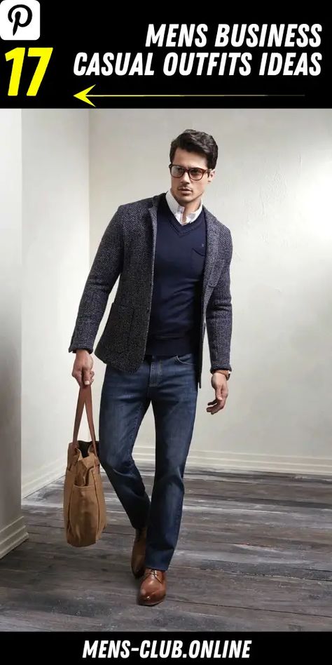 2023 Trend Forecast: Men’s Business Casual Outfits - Work Attire for Every Season - mens-club.online Business Casual Outfits For Men Over 40, Business Outfits Men Work Attire, Casual Work Outfits Men Office Wear, Men’s Corporate Casual, Office Smart Casual Mens, Men’s Fall Business Casual, Business Casual Men Jeans, Office Outfit Men Casual, Mens Work Outfits Office Wear