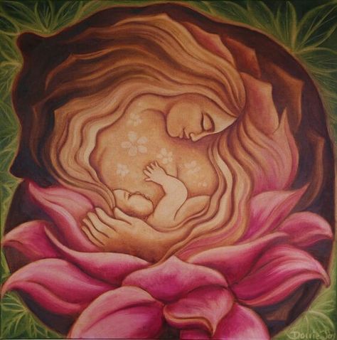 Motherly Love Art, Pregnant Acrylic Painting, Homebirth Tattoo, Motherhood Art Abstract, Mother Earth Art Sacred Feminine, Midwife Art, Womb Art, Motherhood Symbols, Maternity Art