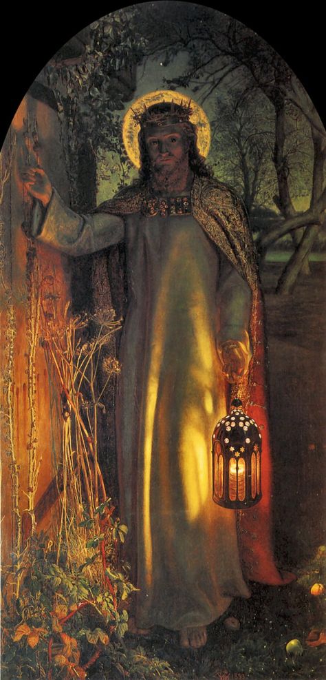 Pre Raphaelite Brotherhood, Pre Raphaelite Art, Dante Gabriel Rossetti, John Everett Millais, Religious Paintings, Religious Painting, Pre Raphaelite, Light Of The World, Wow Art