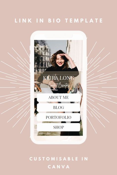 Link In Bio Instagram Template | Digital Download | Link Tree Alternate | Instagram Landing Page - This is a digital download that is fully customisable in Canva (change fonts, colours, images) - Place the link to your branded and customised Link In Bio template within your Instagram Bio Bio Template, Instagram Fonts, Instagram Font, Free Handwriting, Font Combo, Instagram Template Design, Font Combinations, About Me Blog, Instagram Bio