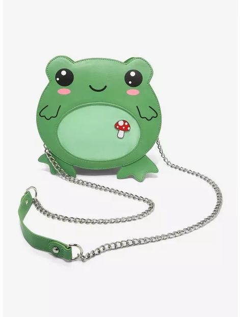 Funky Purses, Frog Pin, Pocket Chain, Pin Display, Frog Pins, Teacher Clothes, Cute Mushroom, Blind Bags, Cute Frogs