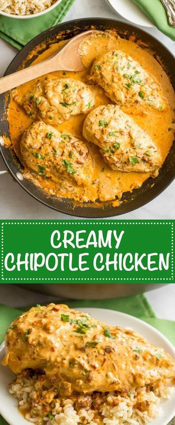 Creamy Chipotle Chicken Recipe, Creamy Chipotle Chicken, Chipotle Cream Sauce, Chipotle Recipes Chicken, Food Fusion, Chicken Breast Seasoning, Chipotle Chicken, Chicken Food, Keto Food