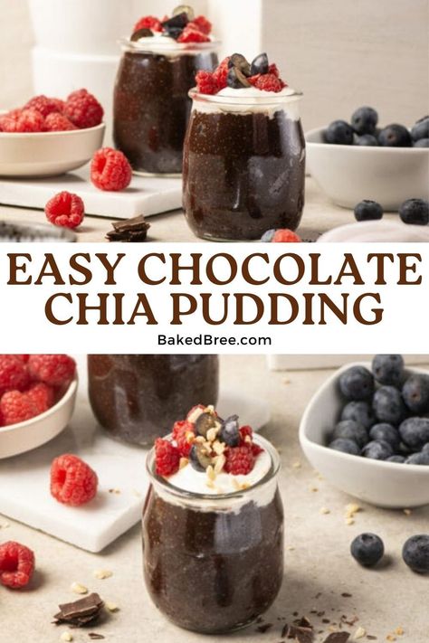 Hazelnut Chia Pudding, Coconut Milk Chia Pudding, Chia Dessert, Chai Pudding, Baked Bree Recipe, Coconut Milk Pudding, Frozen Pudding, Coffee Yogurt, Chocolate Chia Pudding