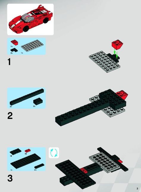 Simple Lego Car Instructions, Lego Instructions Step By Step, Lego Cars Instructions, Empress Matilda, Jedi Padawan, Ferrari Fxx, Lego Challenge, Classic Lego, Lego Instructions