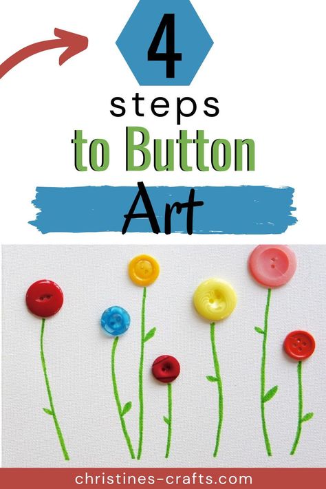 Create your own wall art with buttons today. Super easy and this video tutorial and step by step instructions will show you how. Get creative! Use them for cards and gift tags too! Christmas Button Art On Canvas, Button Art Projects Free Pattern, Button Crafts For Adults, Art With Buttons, Button Art On Canvas, Button Wall Art, Button Pictures, Button Art Projects, Make Your Own Buttons