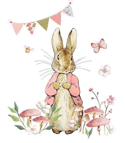 Peter Rabbit Illustration, Peter Rabbit Flopsy, Beatrix Potter Illustrations, Bedroom Decor Wall Art, Peter Rabbit Nursery, Rabbit Wallpaper, Rabbit Pictures, Rabbit Collection, Childrens Bedroom Decor