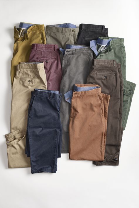 Soft From Day One: Chinos made with pima cotton twill and garment washed to feel like favorites. Chinos Men Outfit, Chinos Men, Fashion Inspo Casual, Mens Fasion, Herren Style, Versatile Pants, Classic Trousers, Mens Casual Dress Outfits, Outfit Grid