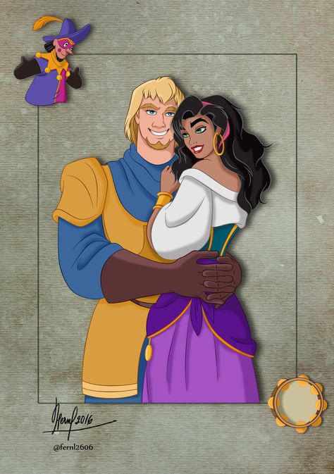 Esmeralda And Phoebus, Captain Phoebus, Disney Esmeralda, Notre Dame Disney, Esmeralda Disney, Disney Romance, Walt Disney Princesses, Disney Wiki, Disney Princess Quotes