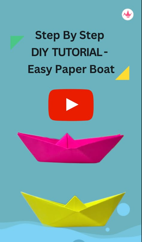 How To Make Georgies Paper Boat, How To Do A Boat With Paper, How To Fold A Boat Out Of Paper, How To Make A Paper Boat Easy, Paper Sailboats How To Make, Paper Boat Tutorial, Make A Boat Craft, Make A Boat For Kids That Floats, Making A Boat That Floats For Kids