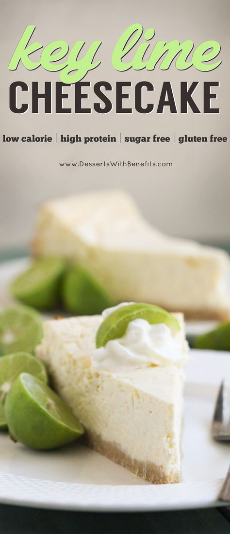 Healthy Key Lime, Cheesecake Healthy, Weight Watcher Desserts, Dessert Oreo, Coconut Dessert, Key Lime Cheesecake, High Protein Desserts, Gluten Free Cheesecake, Lime Cheesecake