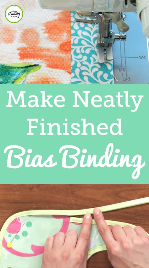 Bias Binding Tutorial, Sewing On Binding By Machine, How To Sew On Bias Binding, Bias Binding Tutorial Sewing Techniques, How To Attach Bias Binding, V Neck Bias Binding Tutorial, How To Use Double Fold Bias Tape Quilt Binding, Bias Binding Seam, How Much Fabric To Make Bias Binding