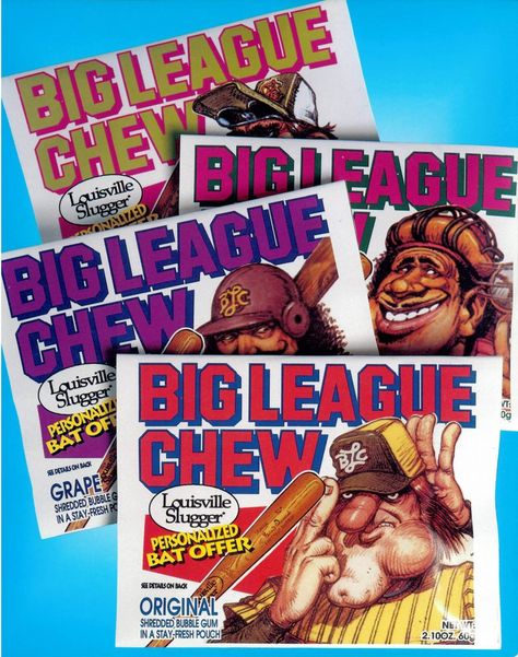 * Big League Chew Bubble Gum * they got rid of it because they thought it promoted chewing tobacco use in kids 70s Candy, Gum Packaging, Old School Candy, Big League Chew, Penny Candy, Nostalgic Candy, Baby Food Storage, Retro Candy, Organic Baby Food