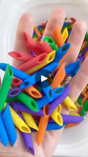 How To Color Pasta, Pasta Art For Kids, Fine Motor Activities For Toddlers, Dyed Pasta, Sensory Projects, Toddler Fine Motor Activities, Pasta Crafts, Colored Pasta, Cousin Camp