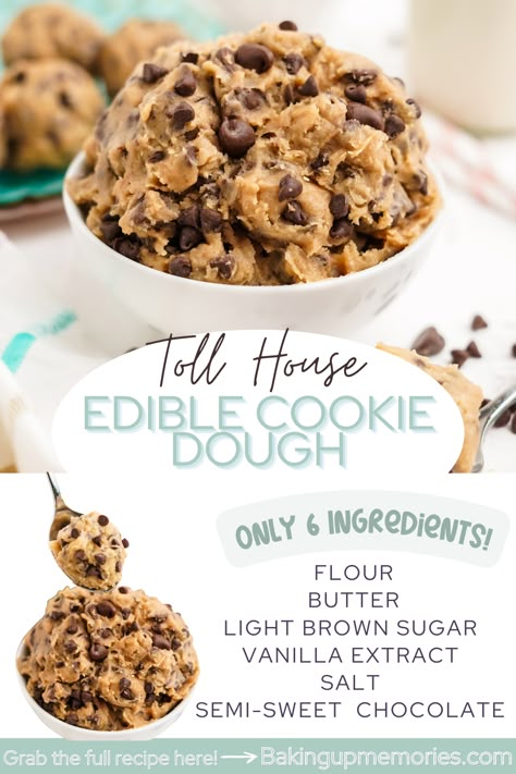 No Bake Edible Cookie Dough, Chocolate Chip Cookie Dough Recipe, Edible Chocolate Chip Cookie Dough, Easy Cookie Dough, Eggless Cookie Dough, Eggless Cookie, Edible Cookie Dough Recipe, No Bake Cookie Dough, No Bake Recipe