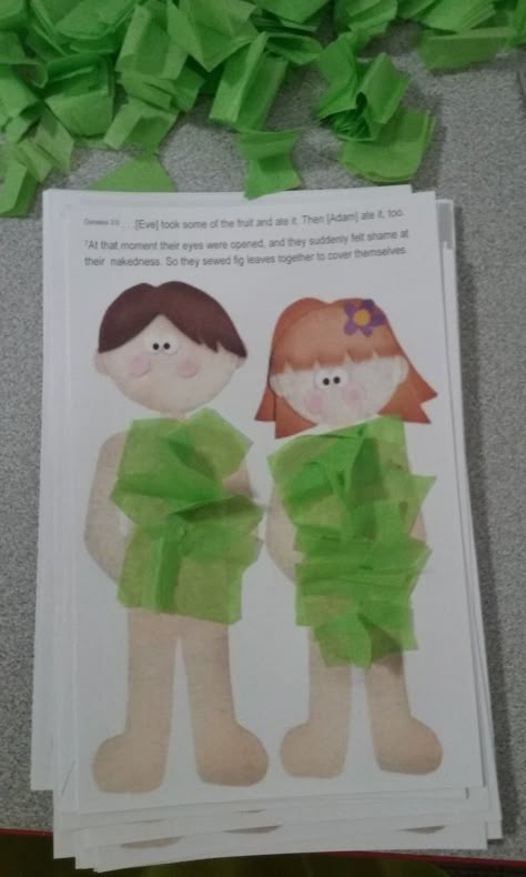 Adam And Eve Craft, Story Crafts, Kids Sunday School Lessons, Children's Church Crafts, Bible Activities For Kids, Bible Story Crafts, Sabbath School, Sunday School Crafts For Kids, Preschool Bible